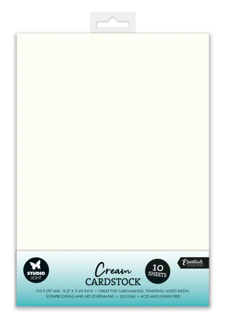 Hovedbilde Studio Light - PS40 - Cream Cardstock - A4 - 250g - 10pk