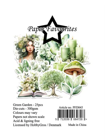 Hovedbilde Paper Favourites - Ephemera Die-Cuts - PFD045 - Green Garden - 25 pcs