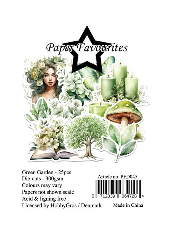 Paper Favourites - Ephemera Die-Cuts - PFD045 - Green Garden - 25 pcs