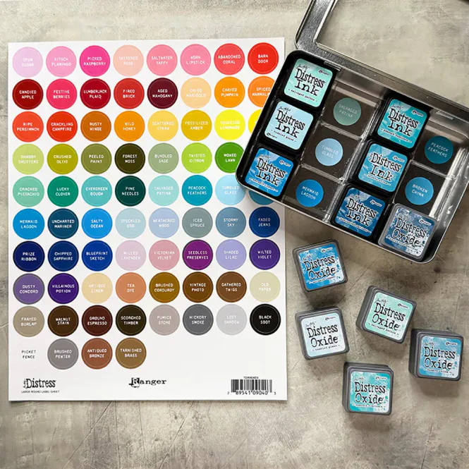 Hovedbilde  Tim Holtz -  Label Sheet for Distress -  Assorted set 4pk - White printing