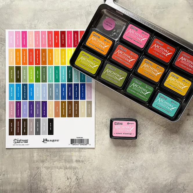 Hovedbilde  Tim Holtz -  Label Sheet for Distress -  Mini Ink Pad - White printing