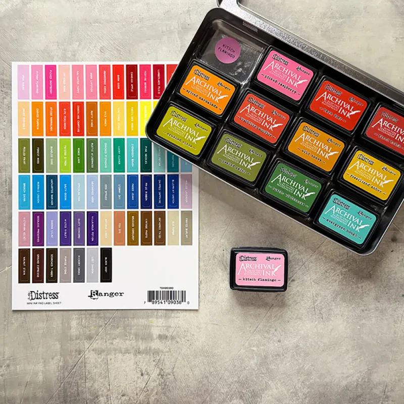  Tim Holtz -  Label Sheet for Distress -  Mini Ink Pad - White printing
