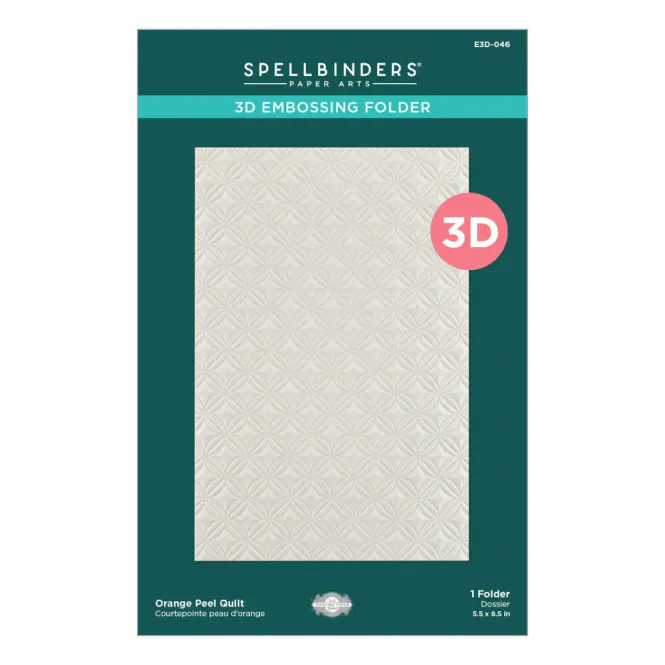 Hovedbilde Spellbinders - E3D-046 - 3D Embossing Folder - Orange Peel Quilt