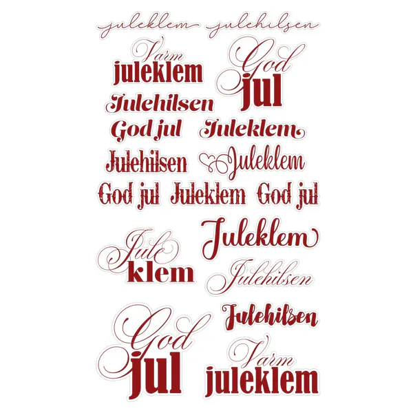 Kort & Godt - Stickers - ST1019 - Juleklem - Rød