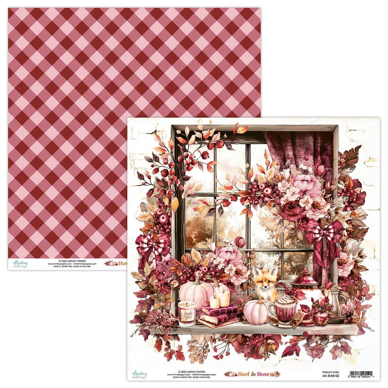 Mintay - RAR - 12x12 Paper Pad - Rust & Rose - 07
