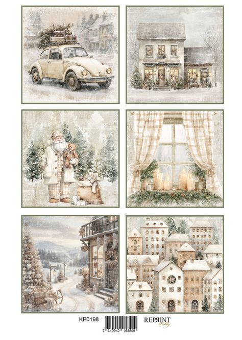 Hovedbilde Reprint -  KP0198 - A4 Klippeark - Cozy Christmas - Picture Tags 2