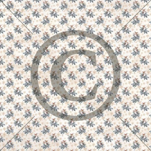 Papirdesign - 12x12 - PD 1574 - Vinterglede - Dådyr