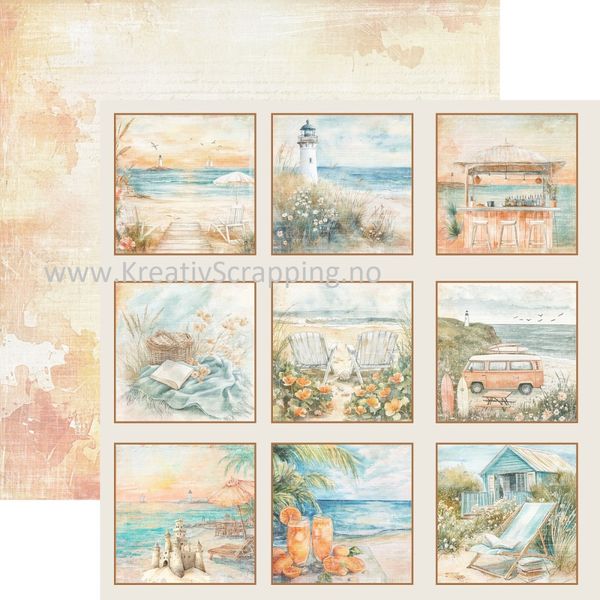 Reprint - 12x12 - RP0704 - The Beach - Tags