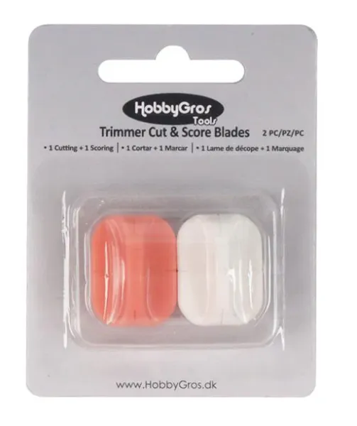 HobbyGros - 030 - Paper Trimmer - Replacement cutting + score blades - 2pk