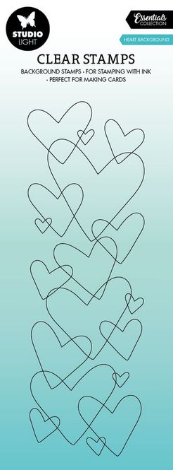 Hovedbilde  Studio Light - 372 - Essentials Clear Stamps - Heart Background