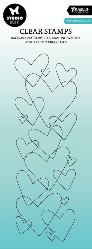  Studio Light - 372 - Essentials Clear Stamps - Heart Background