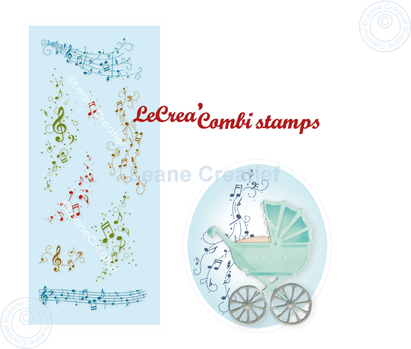 Leane Creatief - 55.8320 - Clear Stamp - Musical Notes 