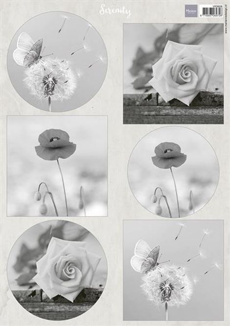Hovedbilde Marianne Design - Klippeark VK9608 - Serenity Flowers