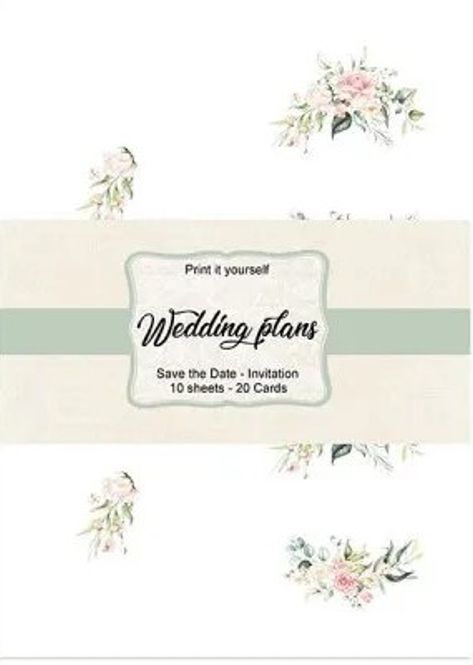 Hovedbilde Reprint -  A4 - Print yourself Invitation - Wedding - 10 pk