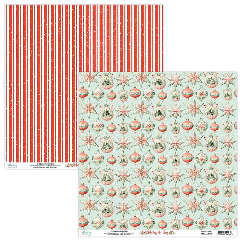 Mintay - MAJ - 12x12 - Paper Set - Merry & Joy