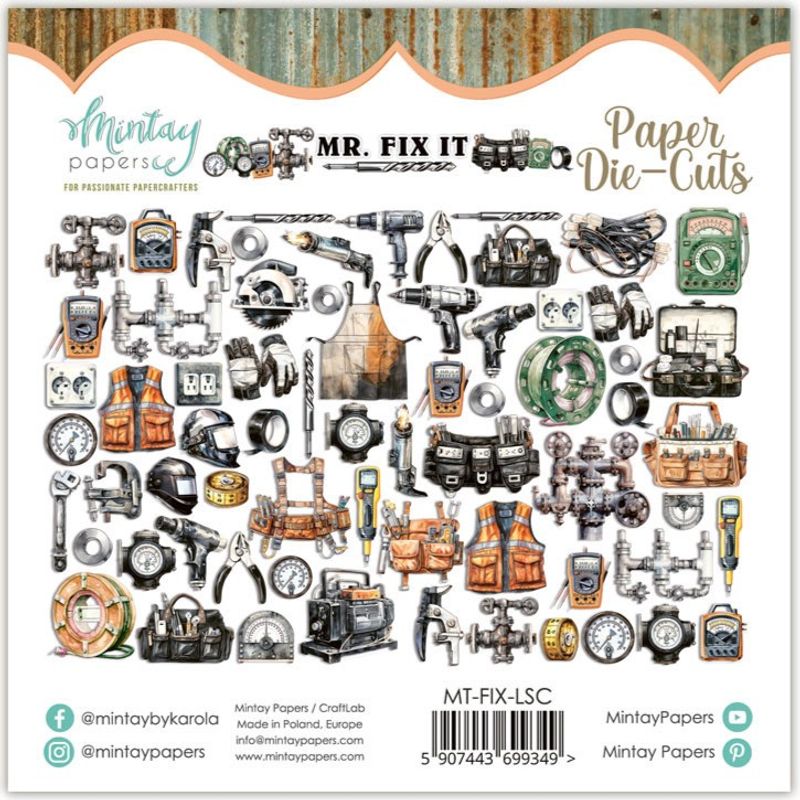 Mintay - FIX - Mr. Fix It - Paper Die-Cuts - 60 pcs
