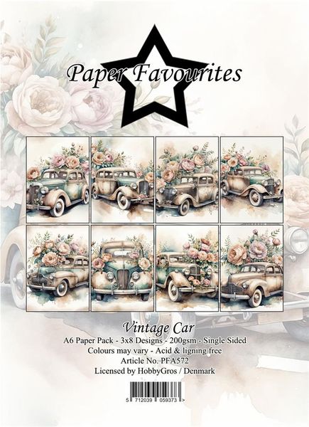 Paper Favourites - A6 Paper Pack - PFA572 - Vintage Car