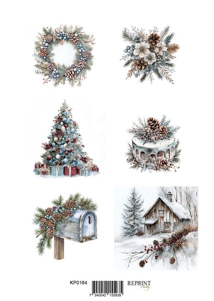 Reprint -  KP0164 - A4 Klippeark - Deck the Halls - Christmas time