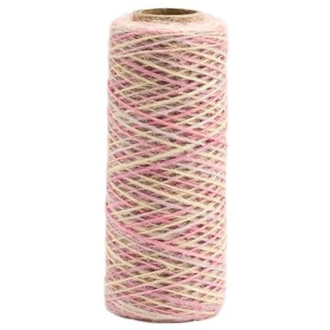 Hovedbilde Kort & Godt - HA202 - Hamp - 0,8 mm - Lys rosa & lilla mix - 80m