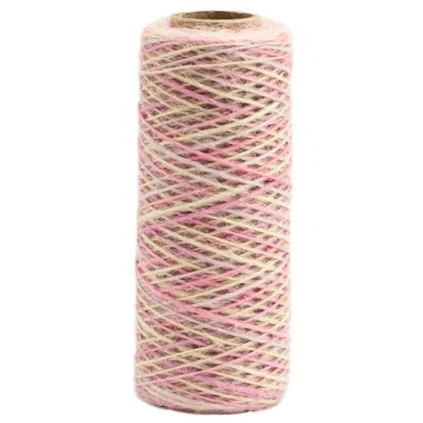 Kort & Godt - HA202 - Hamp - 0,8 mm - Lys rosa & lilla mix - 80m