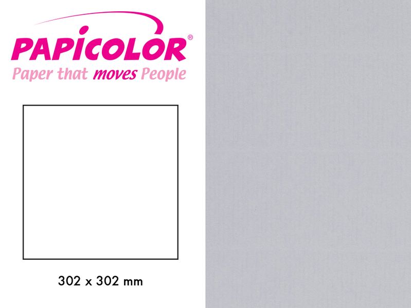 Papicolor - Kartong - 12x12 - 958 - Grey - 10pk