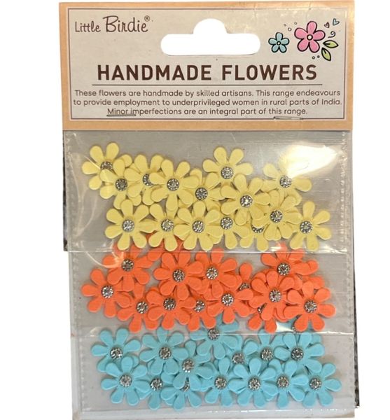 Little Birdie - Handmade Flowers - Luna - Vibrant Aura - 45 stk