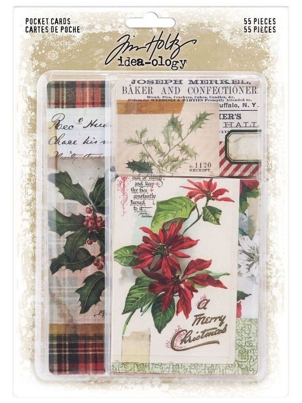 Tim Holtz - Idea-Ology - TH94190 - Christmas Pocket Cards 55pcs