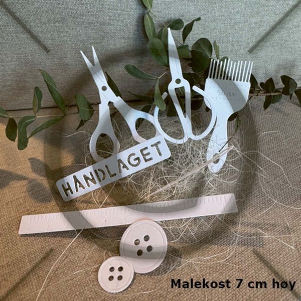 Papirdesign Dies PD 1432 - Utstyr (Saks, nål, linjal, knapp, malerkost)