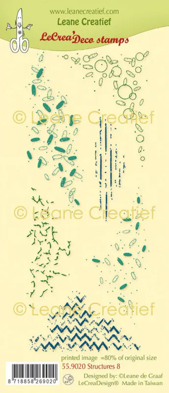 Leane Creatief - 55.9020 - Clear Stamp - Background structures 8