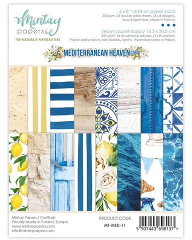 Hovedbilde Mintay - MED - 6x8 Add on Paper Pack -  Mediterranean Heaven