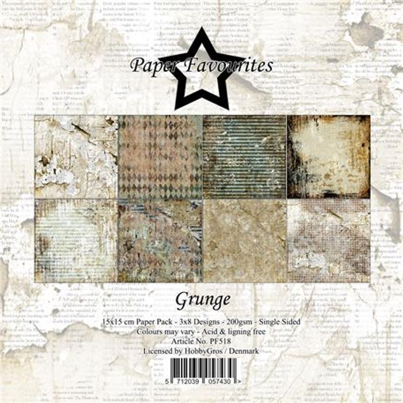 Paper Favourites - 6x6 Paper Pad - PF518 - Grunge