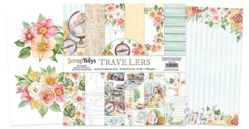 ScrapBoys - Travelers - 6x6 - Paper pad