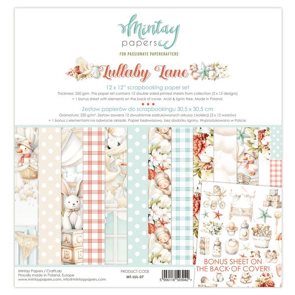 Mintay - LUL - 12x12 Paper Set - Lullaby Lane