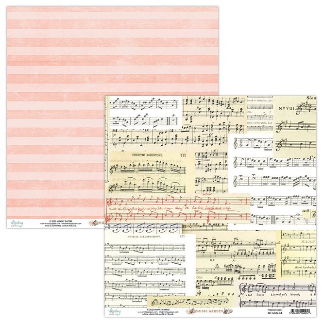 Hovedbilde Mintay - MUS - 12x12 Paper Set - Music Garden