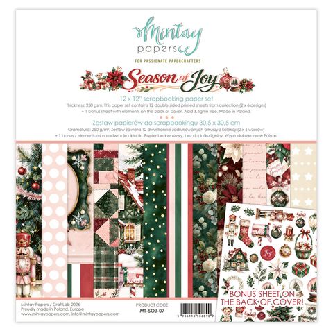 Hovedbilde Mintay - SOJ - 12x12 Paper Pack - Season of Joy