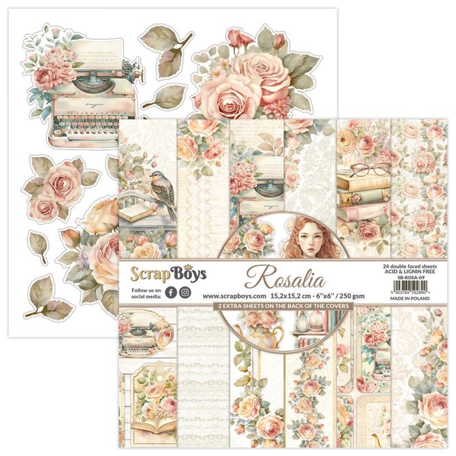 Hovedbilde ScrapBoys - Rosalia - 6x6 - Paper pad